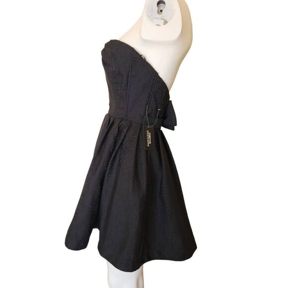 Forever21 M women's black sweetheart evening formal dress sleeveless nwt - Picture 2 of 7